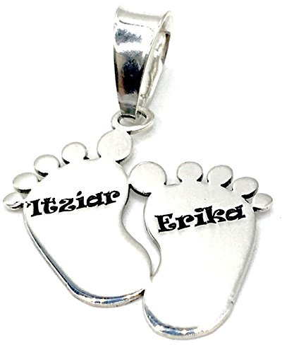 COLGANTE PIES PERSONALIZADOS DE PLATA 925/1000 - MASBARATA.ES
