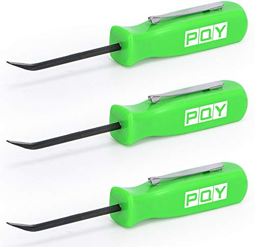 PQY Mini Pocket Pry Bar with Pocket Clip 4.5 Length 3pcs (Green)