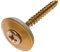 AERZETIX - C57593 - Set di 10 viti per legno di stagnino autofilettanti Ø4.5x40mm testa fresata a impronta PZ + rondella di tenuta EPDM Ø20mm - acciaio A2 - finitura rame - rivestimento tetto lamiera