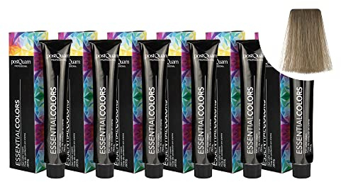PostQuam - Pack de 6 Tintes de Peluqueria Profesional de Elevado Poder Cubriente | Tinte Permanente 100% Cobertura de Canas Garantiza Color Natural Uniforme y Duradero - Más de 90 Colores Disponibles