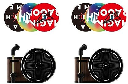 Car Air Freshener Perfume Record Player Car Perfume Clip Vinyl Spin Phonograph Air Vent Outlet Aromatherapy Clip Smell Diffuser (Color : 2pcs full kit)