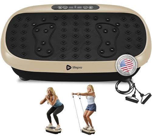 Lifepro Vibration Plate Exercise Machine with Magnetic Acupoints - Full Body Vibration Platform for Beginners and Recovery - Ideal Lymphatic Drainage Massager for Muscle Toning and Overall Fitness