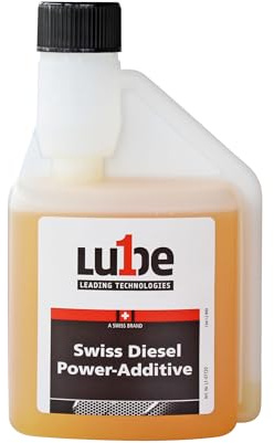 Lube1 Swiss Diesel Power Additive 500 ml I Diesel Additiv I Injektoren Reiniger Diesel I Erhöht die Zündwilligkeit des Kraftstoffes I Senkt Verbrauch