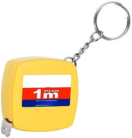 CTCOIJRN Mètre Ruban, Petit Ruban à mesurer de 1 m, Ruban à mesurer Portable avec Porte-clés(Giallo)
