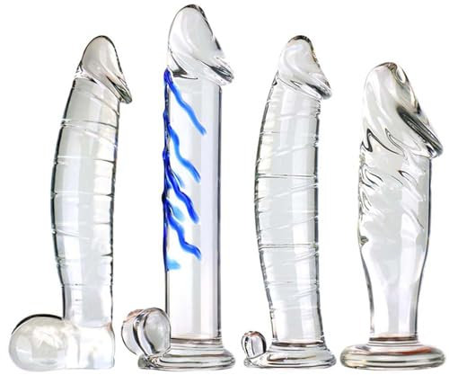 preni Glas Realistischer Dildo Analplug Analdilos, Glasdildo Glasplug Buttplug Anal Stöpsel G-Punkt Stimulation Vaginal Masturbator Massage Analstecker Sex Spielzeug Für Frauen Männer