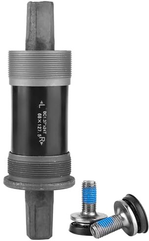 equlup Fahrrad-Tretlager, 5 Größen Tretlager mit Vierkantloch Kurbelachse mit Vierkantloch 68x118/120/122,5/124,5/127,5 mm abgedichtete Lager Fahrradteile für Vierkant-Kurbelwelle(68X127,5L)