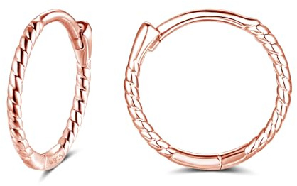 Cangall 925 Sterling Silber Creolen Klein - Hypoallergen Ohrringe für Frauen, Mädchen und Unisex - Schlafen Knorpel Huggie Kreolen