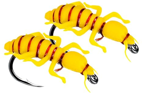 Fishing Fly Lures - Fly Fishing Bait | Fly Lure Fishing Bait Fishing Fly Bait Water Surfaces Fake Bait Pan Fish Bait, 2Pcs Realistic Fishing Lures for Fishing Outdoor