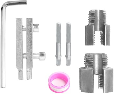 Juego de cortadores de roscas de tubo de PVC, herramienta integrada para taladros eléctricos, interior y exterior, tubo de PVC con extractor de tornillos