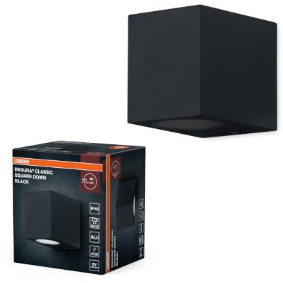 Osram ENDURA Square Down Außen-Wandleuchte, schwarz, GU10 | ENDURA Classic Square, Outdoor Lanterns, Schwarz, , 1-Pack