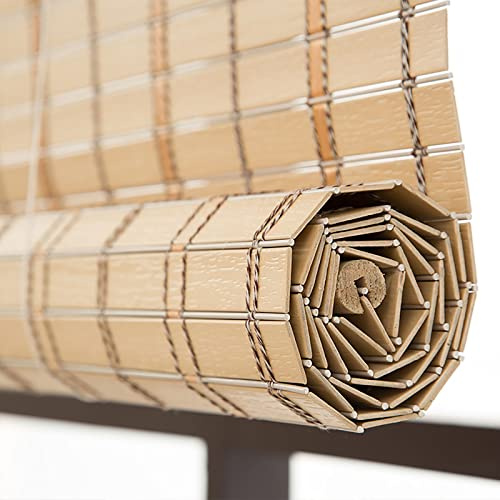Tenda parasole in bambù per esterni, impermeabile e resistente alle intemperie, in PVC, protezione per la privacy, larghezza 50150 cm, oscuramento al 90%, ideale per patio e giardino