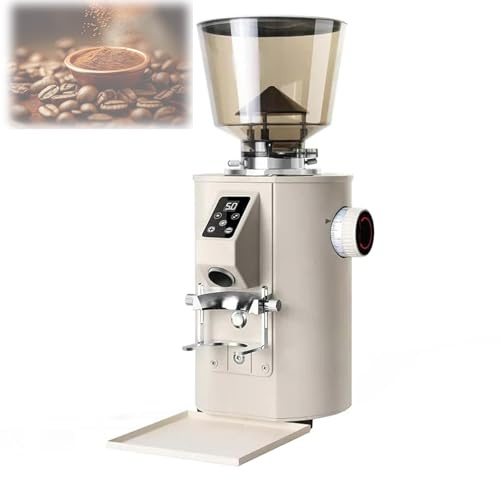 Lnlscle Moulin À Café Électrique Professionnel, Écran Tactile, 9 Paramètres De Broyage, Machine À Café Commerciale Semi-Automatique, Réglable Externe, Adapté pour Les Cafés