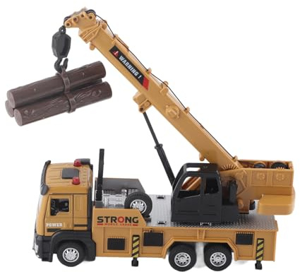 Fdit Modello di Camion con Gru con Braccio per Esplorare la Tecnologia Automobilistica, Veicolo di Recupero per la Coordinazione per Bambini, Camion Giocattolo di Natale
