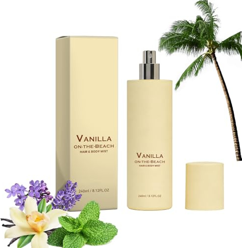 Brume Capillaire Et Corporelle À La Vanille Et À La Noix De Coco, Brume Capillaire Et Corporelle Au Lait De Coco, Vaporisateur De Parfum À La Vanille Pour Femmes Et Hommes, Botaniques (1 pièces)