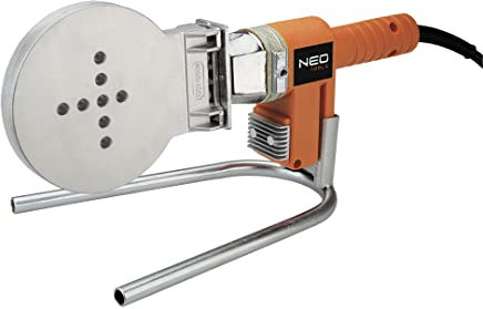 NEO TOOLS Poste à souder pour tubes en plastique 1200 W, pour manchons et tubes : PE, PP, PB avec Ø jusqu'à 110 mm, alimentation 230 V, 50 Hz, masse 6,9 kg, température de la tête 260 °C, châssis,