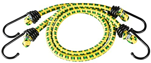 Walser Gepäckspanner mit Haken, Spanngummi-Set 2X 45cm gelb, 2 Spanngurte mit Haken, Gepäckriemen, Spannseil, Expander-Set, Gummi-Spanner gelb