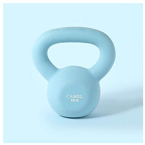 Kettlebells HUAHUA Frauen Fitness, Integrated Molding-haltbare Gusseisen Sportgerät, 4kg, 5kg, 6kg (Color : Blue, Size : 5kg)