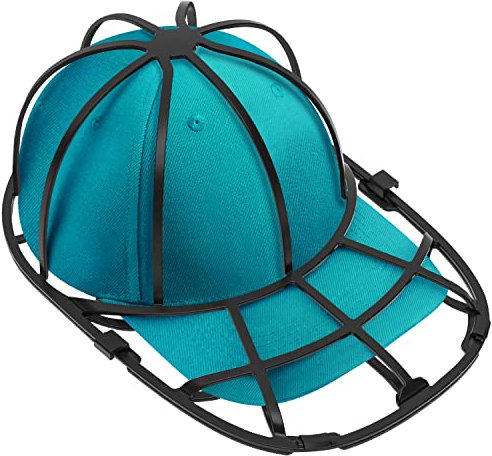 Hat Washer Cage, Cap Washer Cage for Washing Machine Baseball Caps Protector, Cap Washer Frame Rack for Cap Storage and Cap Cleaner, Black