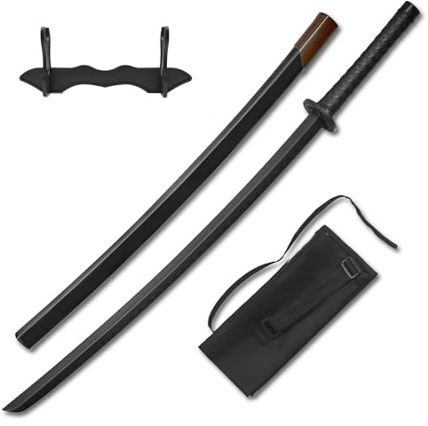 BJDJ Katana Sword high Toughness Polypropylene Performing Training (41) Black Katana Practice Scabbard Cosplay Aikido (Black)