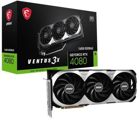 MSI Gaming GeForce RTX 4080 16GB GDRR6X 256-Bit HDMI/DP Nvlink Tri-Frozr 3 Ada Lovelace Architecture Graphics Card (RTX 4080 16GB Ventus 3X OC)