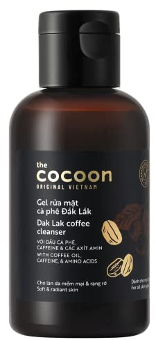 Cocoon Dak Lak Coffee Cleanser, Vegan Facial Cleanser Low PH, Daily Face Wash for All Skin Types, Gentle Makeup Remover, With Antioxidants for Glowing Skin & Less Visible Pores