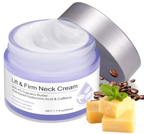 Neck Creams for Tightening and Firming, Neck Firming Cream, Tighten and Lift Neck Cream for Neck and Chest Firming, Smoothing Wrinkles & Fine Lines with Cupuacu Butter, Skin Tightening Cream for Body
