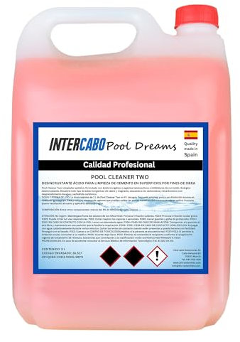 Desincrustante Químico Profesional Garrafa 5L – Elimina restos de obra, cemento y cal de forma eficaz – Ideal para piscinas, limpieza industrial y reformas