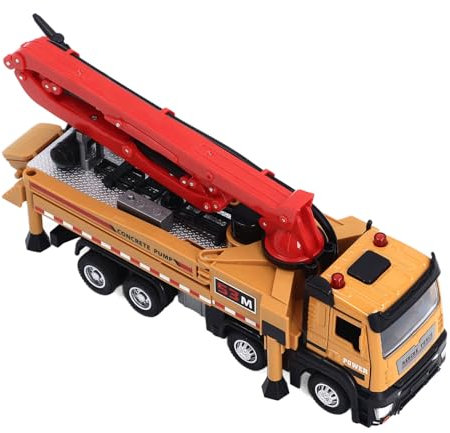 Jauarta Alloy Concrete Pump Truck in Scale 1:32, High Simulation, Improvement in Coordination, Construction Vehicle Model, Alloy Concrete Pump-car Model Toys