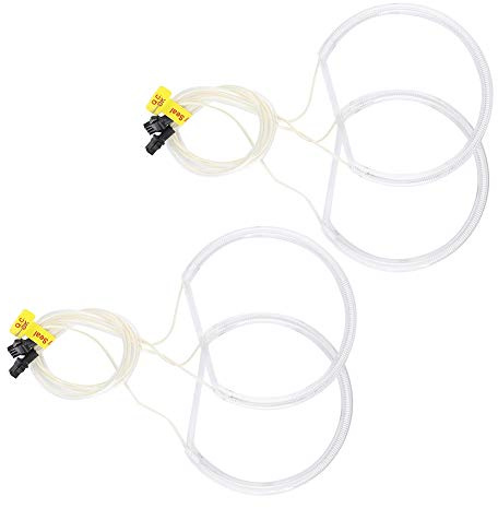 Eacam Luz de Automóvil, Alto Brillo CCFL Angel Eyes Halo Anillos para E46, Fácil de Usar, Se Ajusta para E46 Coupé/Convertible 1993-2003, Europa Spec, White, 12V, 2 X 131 Mm/2 X 146