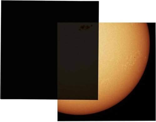 Absolute Eclipse Filtro Solare per Telescopio, Binocolo e Fotocamera | Pellicola Solare DIY da Ritagliare per Eclissi e Foto del Sole | OD 5.6 | Testato ISO 12312-2 | 100 x 100 mm