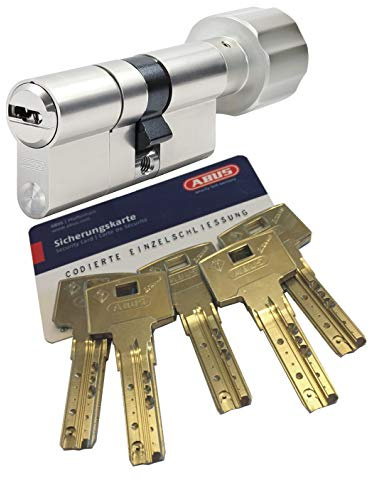 ABUS Bravus.3000 MX Knaufzylinder mit Sicherungskarte und 5 Schlüssel, Länge (a/b) 45/K45mm (c=90mm) K=Knaufseite, modulare Bauweise MX erhöhter Bohr/Zieh- u. Abreißschutz