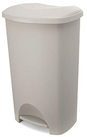 Addis 50L Kitchen Pedal Bin | Soft Close Mushroom Waste Bin | 50L soft close kitchen pedal bin in modern mushroom with stay-open lid for everyday family waste and recycling