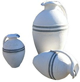 Antikes Wohndesign Amphoren 3er Set Blumenkübel Pflanzkübel Blumentopf Griechische Vase Vasen Pflanzschale Steinmöbel 332KG