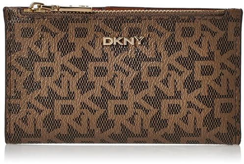 DKNY Women's Bryant Bifold Travel Accessory-Envelope Card Holder, Mocha/Caramel