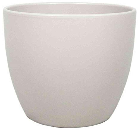 INNA-Glas Keramik Pflanztopf, Ø32cm, 27cm, beige, matt | Übertopf/Blumentopf