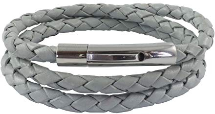 König Design Lederkette Lederband Leder-Armband 3 mm Herren Halskette 17 cm - 100 cm geflochten