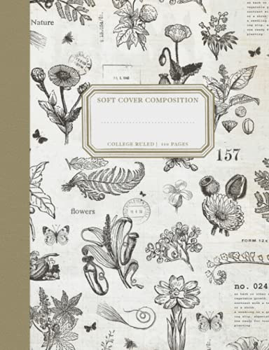 SAGE - Softcover Composition Notebook - Garden Collage: College Ruled | 110 Pages