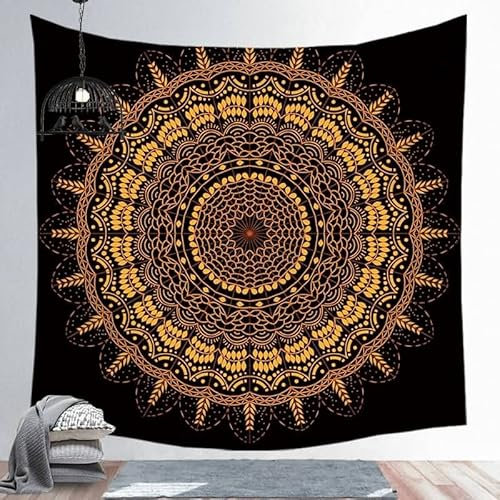 EHOMERY Wandteppich Klein Orientalisch Multicolored Wandtuch Bunt Boho-Mandala Wandbehang Vertikal Tapisserie Bibliothek Wandbehang Deko Wandschmuck Groß Wanddekoration 130X150Cm