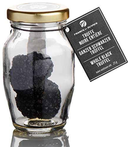Ganzer schwarzer Trüffel 25g ohne Zusatzstoffe. Zu Pasta, Risotto, Eiern | Tuber Aestivum aus Frankreich, ideal zum Hobeln über Risotto, Eier, Salate, Trüffelnudeln, Premium-Qualität