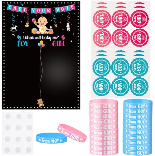 Gender Reveal 69stk Party Deko Geschlecht 21cm Recycelbarem Boy or Girl Deko Kein Geruch Geschlecht Verkünden Verschleißfest und Reißfest für Babyparty Dekorationen Gender Reveal Party Deko