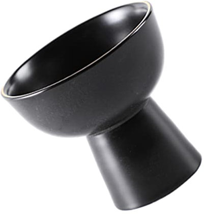OUNONA Keramik Eisbecher Seeigel Design Retro Dessertbecher aus Keramik in Schwarz Spülmaschinenfest für Eiscreme und Süßigkeiten Geeignet für Sommerferien und Täglichen Gebrauch