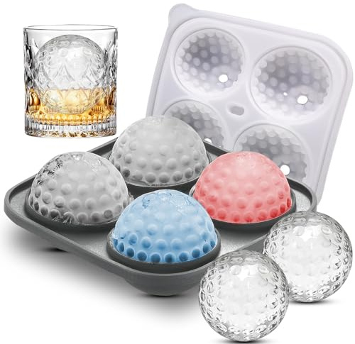 KERANEET Eiswürfelform Golfball Silikon - Runde Kugel Golfbälle Groß für Cocktails und Whisky