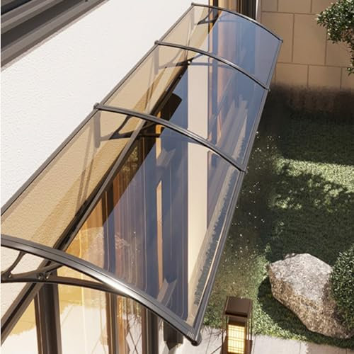 Markisen Für Türen, Fenstermarkise Türvordach Mit Kunststoff-Stahlhalterung, Fenstertür Markise Vordach, Außentür Terrassenüberdachung, Außenterrassen Markise Vordac ( Color : Grigio , Size : 80X150CM