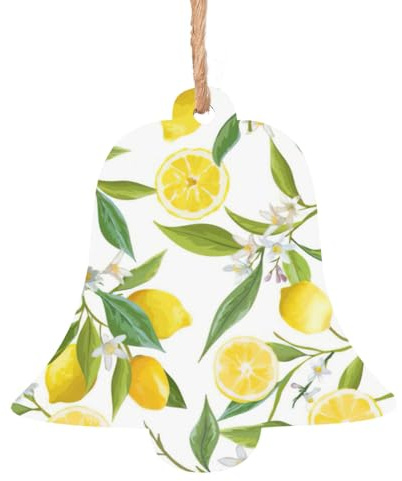 Decorazione da appendere in legno con limoni tropicali freschi per Natale Hree Decorazione Babbo Natale bambola in legno da appendere artigianato elfo forniture per feste