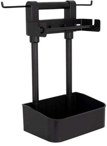 Haushalt International Grill Butler, mit Haken für Grillhelfer und Küchenrolle. schwarz, Organizer für Grill und Outdoorküche