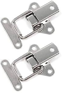 Hasp Clip ，1Pcs 304 Stainless Steel Hasp Toggle Latch Mini Clamps Box Clasp Buckle Trunk Latch Catches Cabinet Latch Hasp Toolbox Toggle Lock