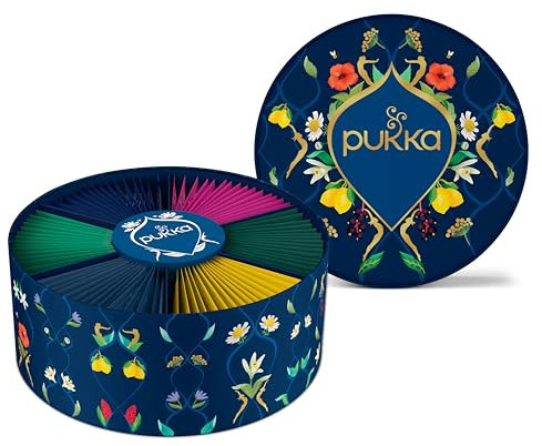 Coffret prestige,Idée Cadeau Femme et Homme, Coffret de Tisanes, Matcha, Gingembre, Miel, Menthe,Cadeau de Thé 100% bio Saint Valentin, Anniversaire, 6 Saveurs, 90 Sachets