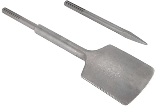 NJIEzhao Scalpello per Asfalto Vanga for Argilla, Punta for Martello Pneumatico in Acciaio 40Cr da 19,6 x 4,3 Pollici, Punta for trincee e scavo for Ghiaia, Terreno ghiacciato