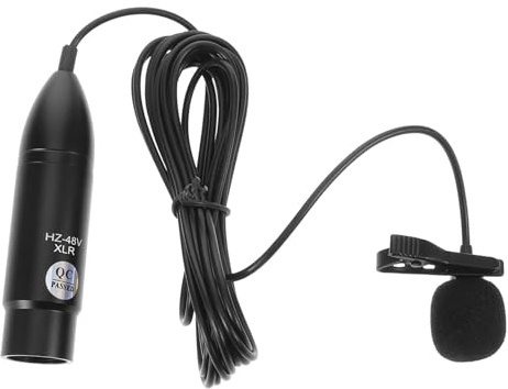 TOYANDONA Professional Xlr Three-pin Lavalier Microphone for Recording and Live Broadcasts Lightweight Portable Metal Clip-on Lapel Mic with Mini Xlr Jack