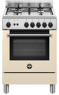 Bertazzoni La Germania Americana AMN664GCRV/24 cucina Gas Crema, Acciaio inox A+